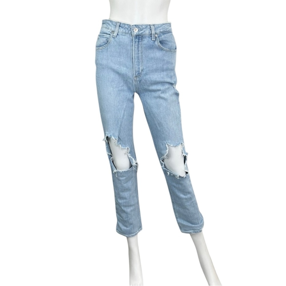 PAIGE Blue Distressed Sarah Slim Leg Jeans Size 27 C0145